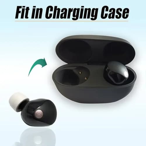 Mijusun Memory Foam Replacement Earbud Tips for Sony WF-1000XM5 & More | 3 Pairs Small Gray thumbnail 4