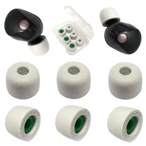 Mijusun Memory Foam Replacement Earbud Tips for Sony WF-1000XM5, WF-1000XM4, WF-1000XM3 (3 Pairs, Medium, Gray) | Noise Isolating Fit thumbnail 1