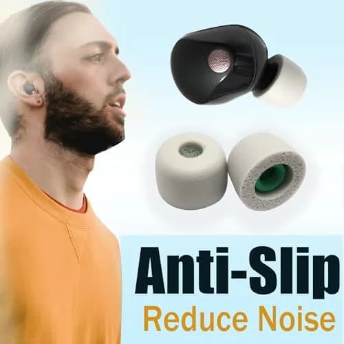Mijusun Memory Foam Replacement Earbud Tips for Sony WF-1000XM5, 4 Pairs L/M/S/XS Gray | Noise Isolating & Comfortable Fit thumbnail 5