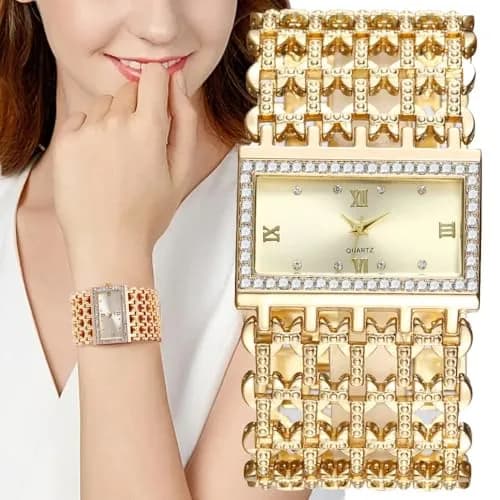 SENRUD Women's Quartz Watch Luxury Rectangular Case Analog Bracelet Watch 37mm (1.46 in) | Elegant Fashion Timepiece thumbnail 5
