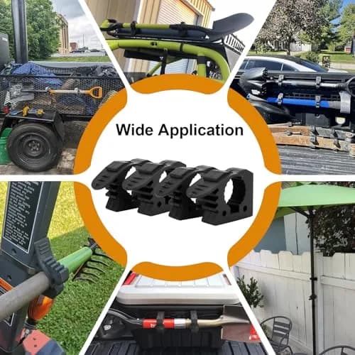 PSLER Quick Release Shovel & Axe Mounts for Truck Bed & Roof Rack, 4 Pack | Secures 1-1/7" to 1-3/7" Tools thumbnail 3