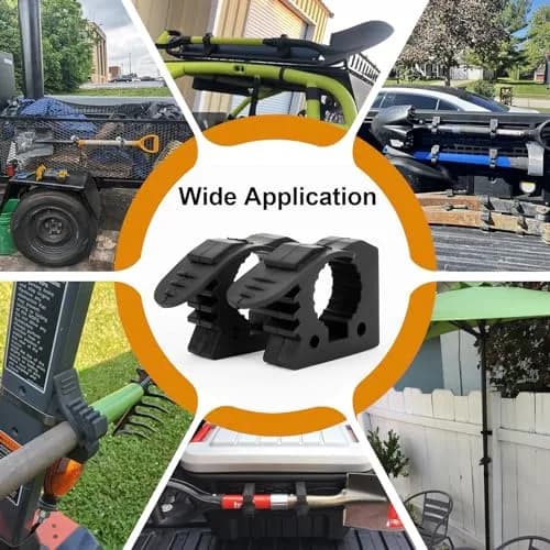 PSLER Quick Release Rubber Shovel Holder for Truck Bed & UTV, 2-Piece Set for 1-1/7'' to 1-3/7'' Diameter Tools thumbnail 3