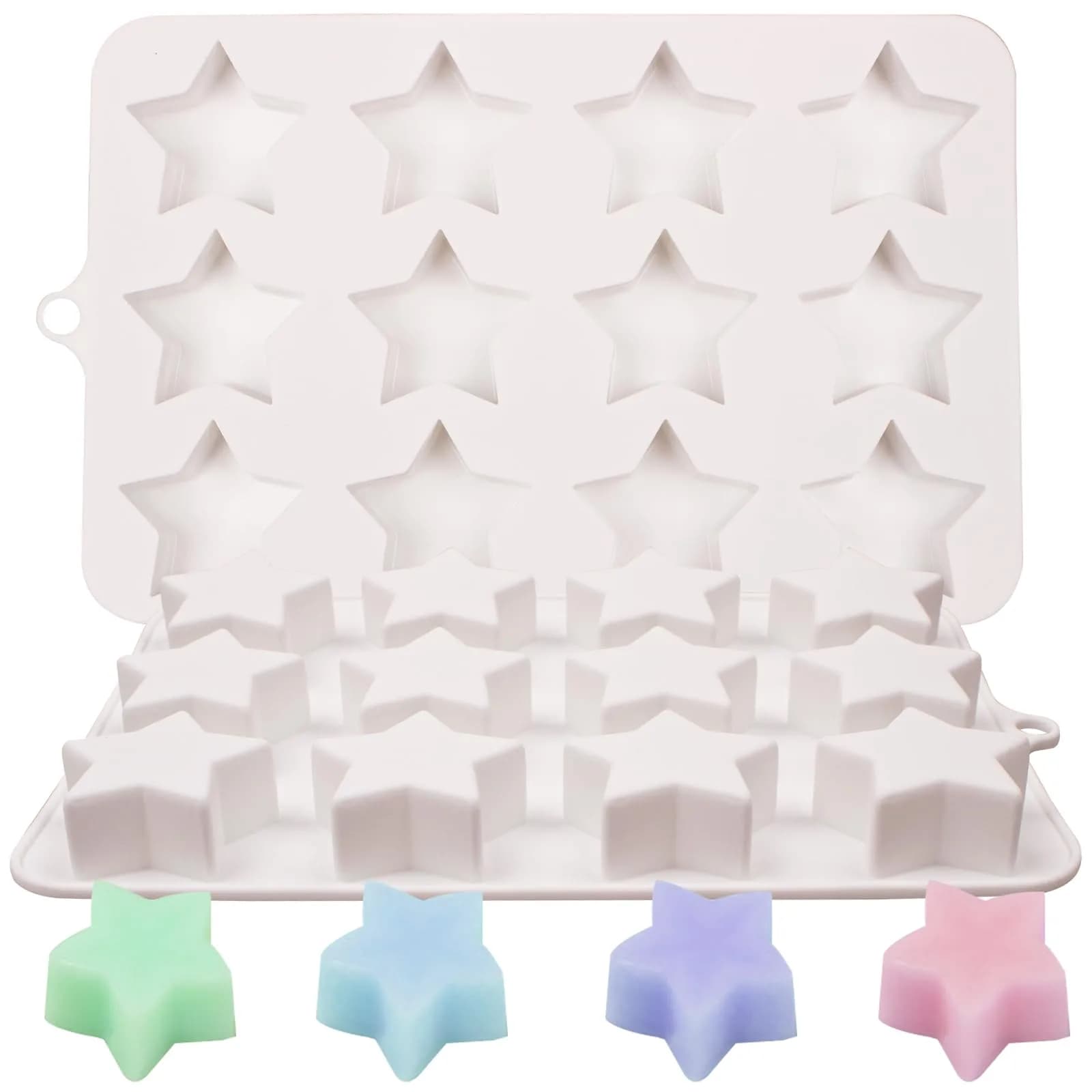 Fchil Silicone Cookie Biscuit Mold for Ice Cream Sandwich Cake | Non-Stick, 2 Cavities, White — white(QY019)