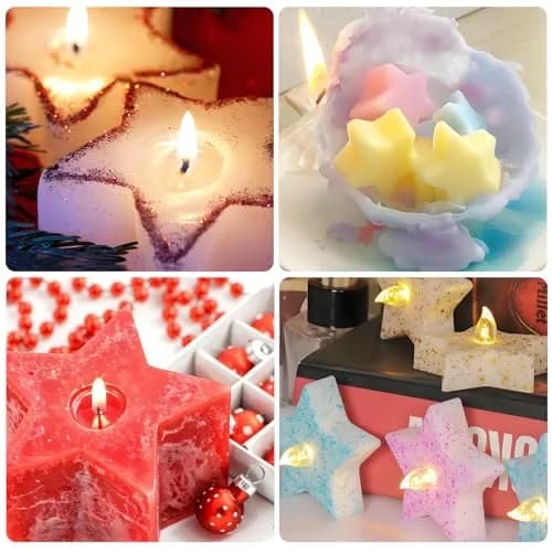 Fchil Star Silicone Mold for Chocolate, Candy, Soap, Ice Cubes 21.9 cm (8.7 in) | Food-Grade BPA-Free Multi-Use Baking Mold thumbnail 8