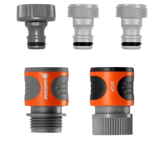 Gardena 5-Piece Quick Connect Hose Fittings Kit | Watertight Garden Hose Connectors for 1/2 & 5/8 Inch Hoses thumbnail 1