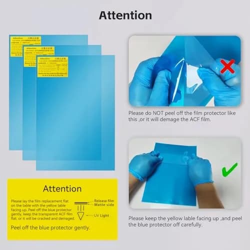 UniTak3D Photon Mono M5S/M5S Pro/M7 Pro/Saturn 3 Ultra ACF Release Film 3Pcs 278x190mm | High-Speed 3D Printer Accessory thumbnail 4