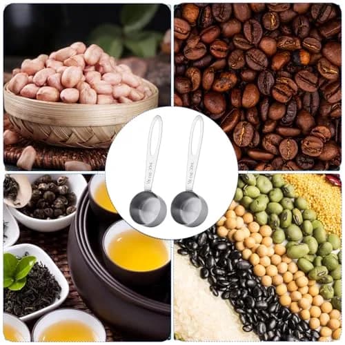 KALIONE 30ml (1/8 Cup) Stainless Steel Measuring Spoon Set | Accurate Coffee & Spice Scoops (2-Pack) thumbnail 7