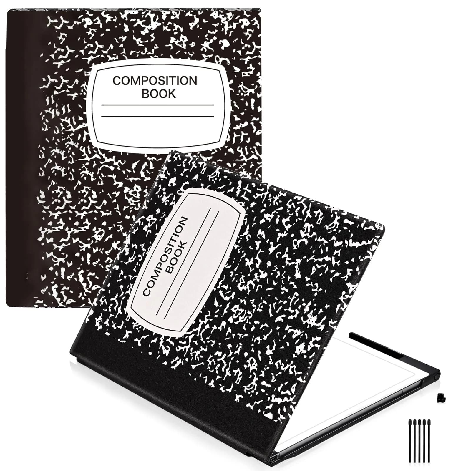 QIOFEARTH Case for Remarkable 2 Paper Tablet 10.3" 2020 | Slim Protective Cover with Pen Holder — Black Notebook