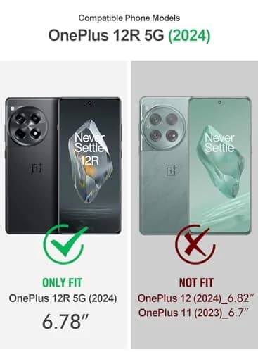 Poetic Revolution Case for OnePlus 12R 5G (2024) with Screen Protector & Kickstand | 20FT Drop Tested, Light Pink thumbnail 2