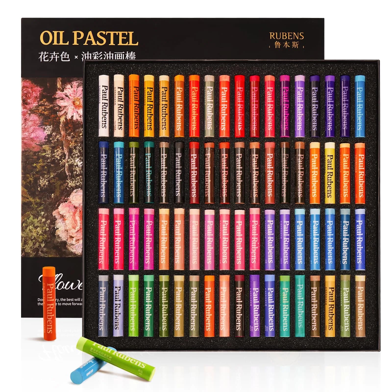 Paul Rubens White Oil Pastels 6 Count (Pack of 1) | Pure White Pigment for Highlights & Mixing — Floral Colors