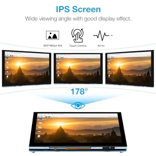 Hosyond 5-inch IPS MIPI DSI Touchscreen Display 800x480 | Compatible with Raspberry Pi 5/4/3 thumbnail 2