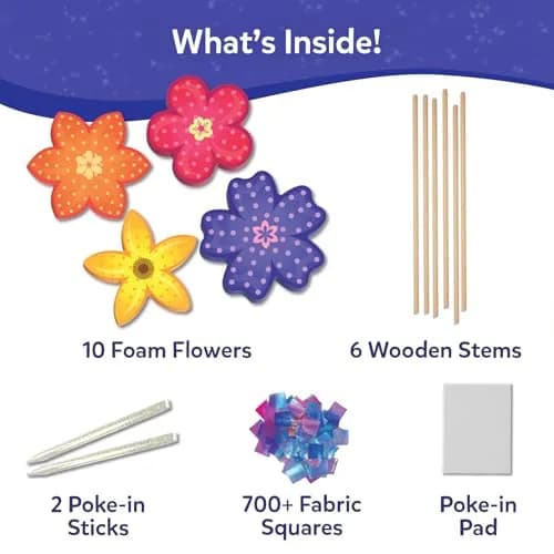 Skillmatics Poke-in Art Flower Bouquet Wood Craft Kit | Mess-Free DIY Decor for Kids Ages 4-9 thumbnail 3