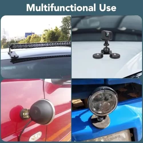 DIYMAG Rubber Coated Magnets 4 Pack | Strong Neodymium Base with M5 Studs for Light & Tool Mounting thumbnail 7