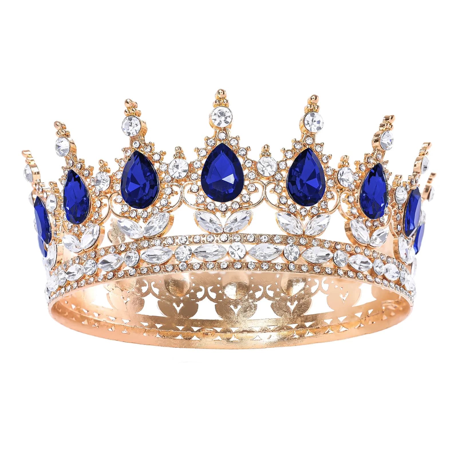 Feltent Queen Crown Princess Tiara for Women Birthday Cake Party | Elegant Crystal Headband - main product image