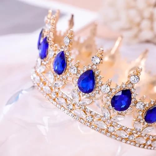 Feltent Queen Crown Princess Tiara for Women Birthday Cake Party | Elegant Crystal Headband thumbnail 4