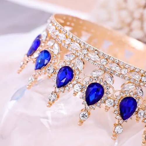 Feltent Queen Crown Princess Tiara for Women Birthday Cake Party | Elegant Crystal Headband thumbnail 5