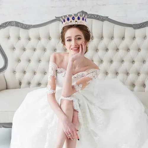 Feltent Queen Crown Princess Tiara for Women Birthday Cake Party | Elegant Crystal Headband thumbnail 7