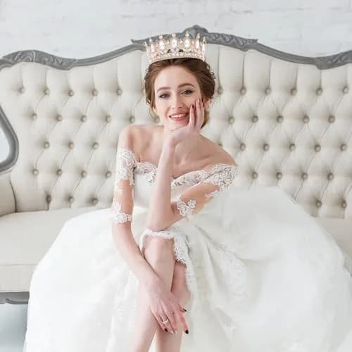 Feltent Queen Crown Princess Tiara for Women Birthday Cake Party | Elegant Rhinestone Headband thumbnail 6