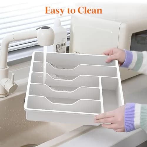 Lifewit Silverware Organizer with Lid, 12.6" x 11.8" | Dust-Free Cutlery Storage (70-120c) thumbnail 9