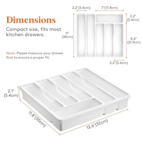 Lifewit Silverware Organizer with Lid, 12.6" x 11.8" | Dust-Free Cutlery Storage (70-120c) thumbnail 4