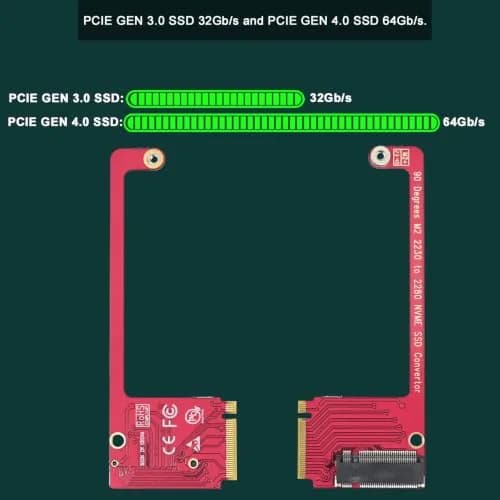 LinksTek ASC-3080 NVME SSD Convertor for ROG Ally Gaming Handheld, Expand M2 2230 Type SSD to M2 2280 Type SSD with 90 Degree Conversion thumbnail 4