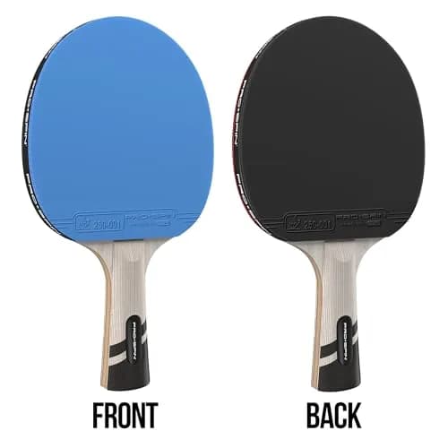 PRO-SPIN Carbon Fiber Table Tennis Rackets | 7-Ply Blade, 2.0mm Sponge, ITTF Approved Rubber (2-Pack, Blue/Violet) thumbnail 6