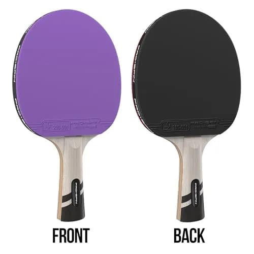 PRO-SPIN Carbon Fiber Table Tennis Rackets | 7-Ply Blade, 2.0mm Sponge, ITTF Approved Rubber (2-Pack, Blue/Violet) thumbnail 7