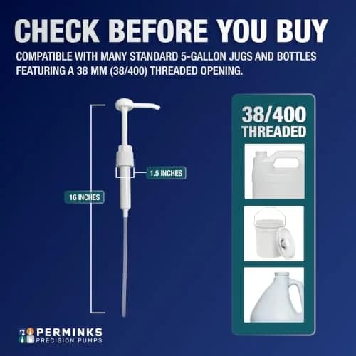 PERMINKS 5 Gallon Pump Dispenser (18.9 L / 12-Pack) | Dispenses Liquids from Buckets & Jugs thumbnail 9