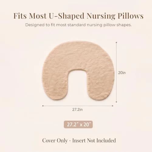 Konssy 2-Pack Muslin Nursing Pillow Covers | Sun Soft Slipcover for Baby thumbnail 4