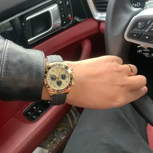 Feyert MilitaryGreen Rubber Watch Band 21mm (0.83 inch) | Durable & Waterproof for Rolex Daytona Yachtmaster thumbnail 5