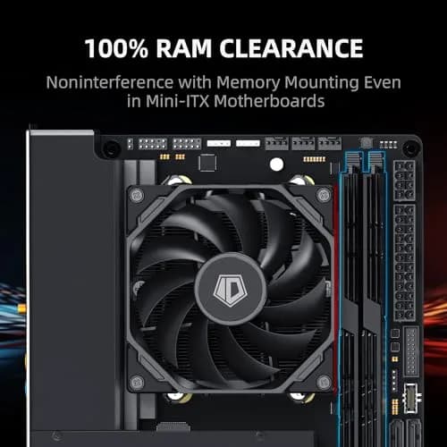 ID-COOLING IS-40-XT Black 47mm Low Profile CPU Cooler | 4 Heatpipes, Support Intel & AMD Sockets thumbnail 4
