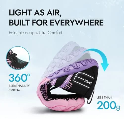 ATHMILE Barefoot Water Shoes for Women & Men | 6 Women/4.5 Men (US) Pink thumbnail 5