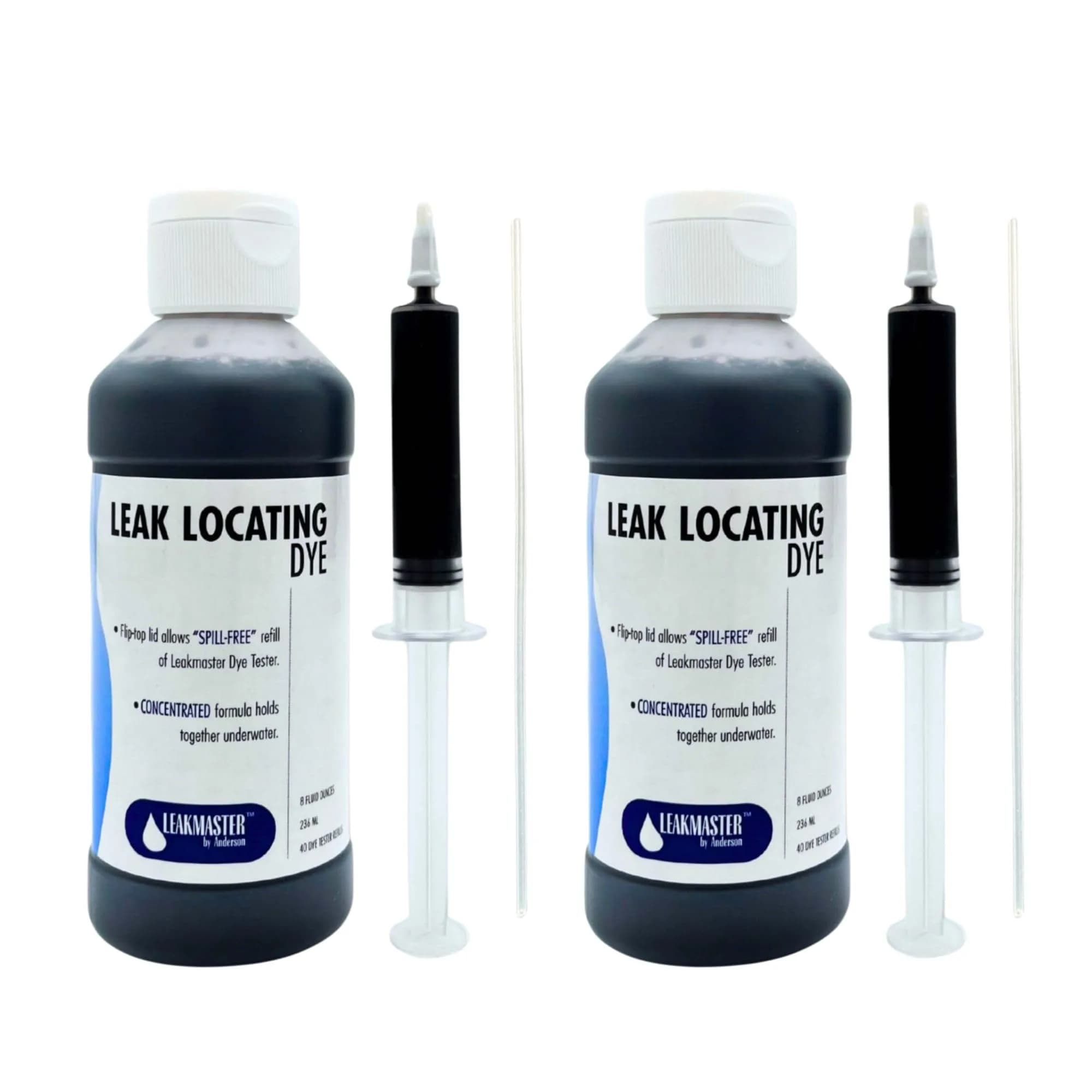 Leakmaster Yellow Dye Pool Leak Detection Kit 2 Pack | Pinpoint Leaks with Precision — Blue