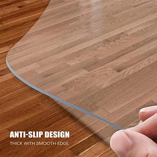 Kuyal Clear Chair Mat for Hardwood Floor 117cm x 183cm (46" x 72") | Protects Floors from Chair Damage thumbnail 6