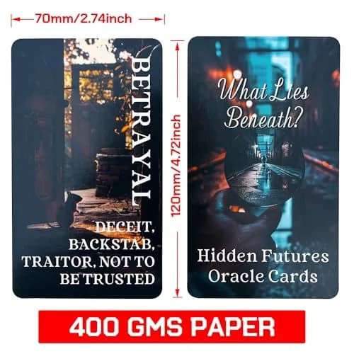 GZXINKE Spill The Beans Oracle Cards 56 Cards (7cm x 12cm) | Revealing Hidden Truths thumbnail 4