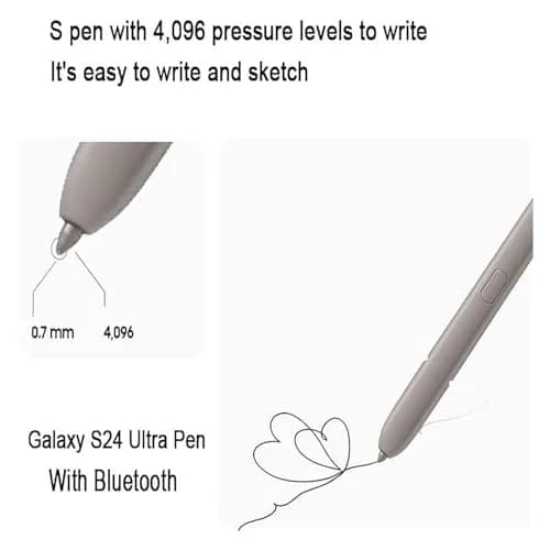 CaoXiong S24 Ultra S Pen Replacement for Samsung Galaxy S24 Ultra Stylus (Light Gray) | Aluminum Stylus Pen for Touch Screens thumbnail 5