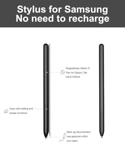 Amtake Replacement S Pen for Samsung Galaxy Tab S6 Lite (Black) | 4096 Pressure Levels thumbnail 4