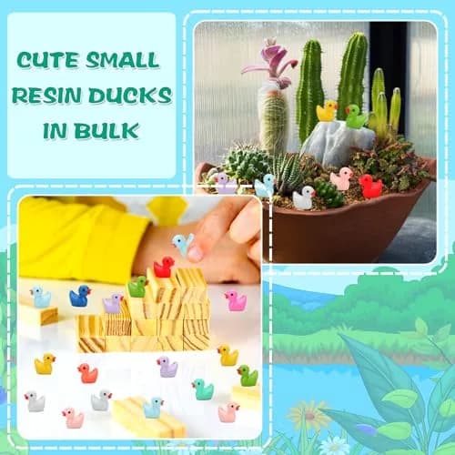 GWAHSA Mini Ducks 240pcs (0.6 inch) | Colorful Resin Figurines for Crafts & Decor thumbnail 4