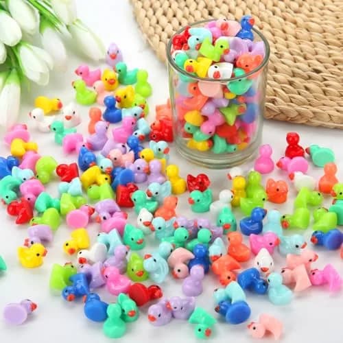 GWAHSA Mini Ducks 240pcs (0.6 inch) | Colorful Resin Figurines for Crafts & Decor thumbnail 3