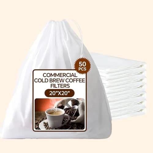 XNXQLFPY Commercial Cold Brew Coffee Filters 50 Pcs (20" x 20") | Brew 5 lbs Coffee thumbnail 2