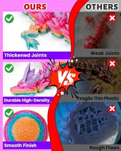 TBOLINE 12" Articulated Crystal Dragon Egg Toy | ASTM-Certified PLA, Non-Toxic, Surprise Reveal thumbnail 7