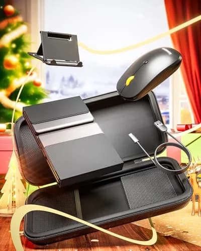 Samsers Foldable Keyboard and Mouse Combo, Full-Size Portable Travel Keyboard & Rechargeable Wireless Mouse | Bluetooth 5.0 x 2 + 2.4G thumbnail 9