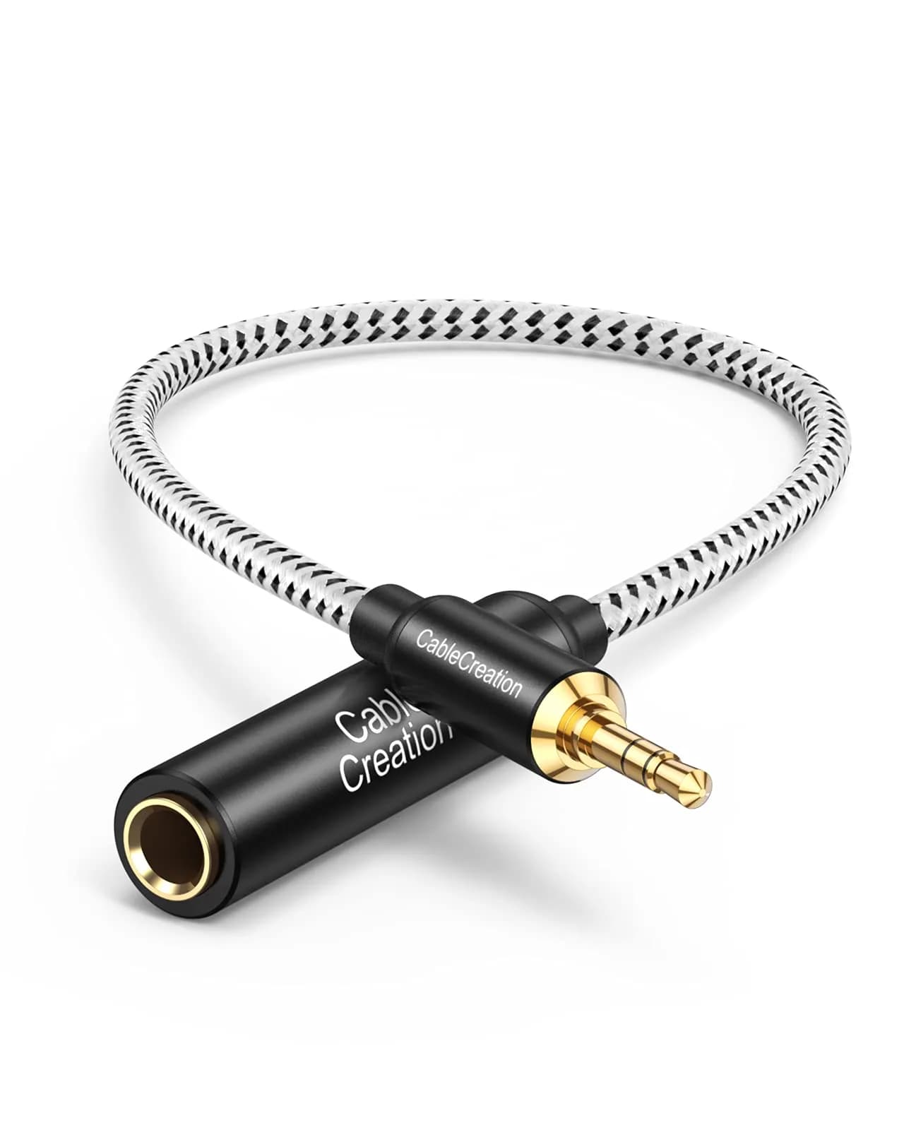 CableCreation 1/4 inch to 3.5mm Audio Adapter Cable 0.3m (1ft) | TRS Stereo Connector for Amplifiers, Guitars, Headphones — 0.7 Meter