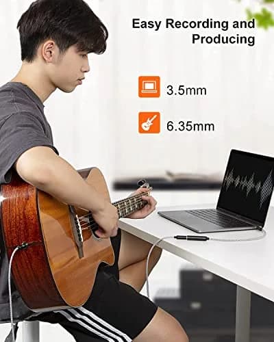 CableCreation 6.35mm to 3.5mm Audio Adapter Cable 0.7m (2.3ft) | Connect Amplifiers to Headphones thumbnail 3