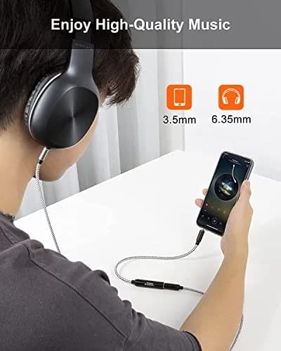 CableCreation 6.35mm to 3.5mm Audio Adapter Cable 0.7m (2.3ft) | Connect Amplifiers to Headphones thumbnail 4