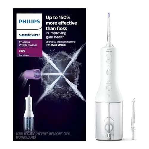 Philips Sonicare Cordless Power Flosser 3000 & ProtectiveClean 5300 Electric Toothbrush Set | 14-Day Battery Life & 3 Brushing Modes thumbnail 2