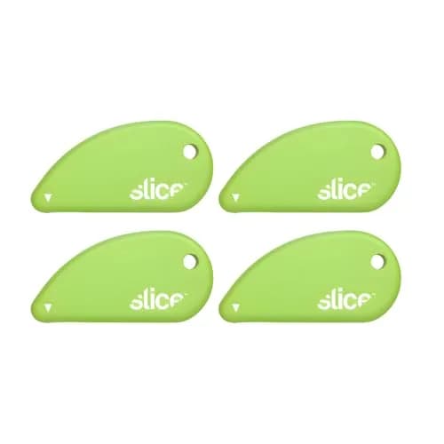 Slice Micro Safety Cutter | Ceramic Box Cutter Lasting 11x Longer | Keychain Utility Knife | 4 Pack | Green thumbnail 1