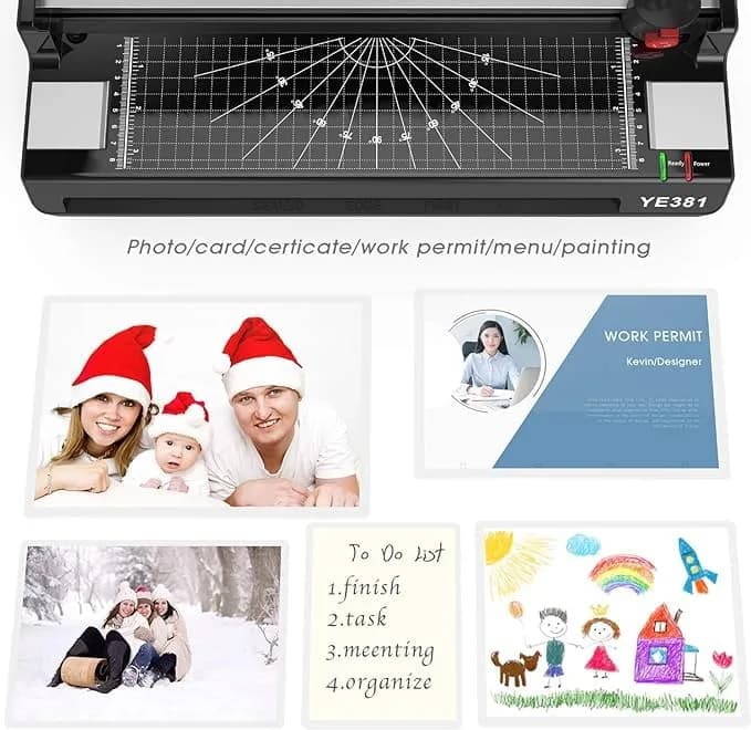 Eficentline YE381 Laminator Machine with 70 Pouches, Paper Trimmer & Corner Rounder | 297mm Max Width thumbnail 3