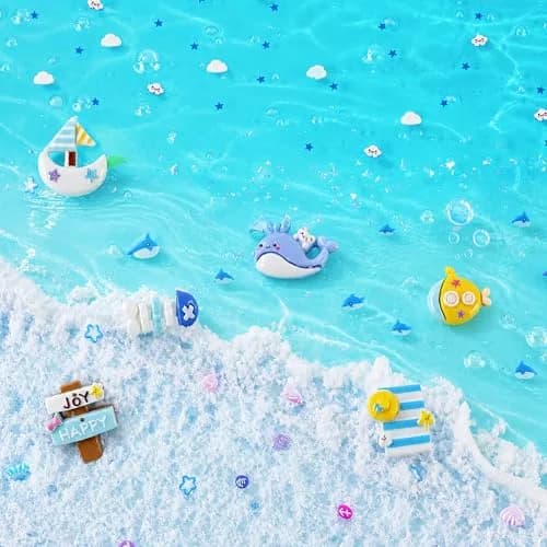 LAWOHO Blue Ocean Slime Kit 360ml (12.17 Fl Oz) | ASTM-Tested Non-Toxic Butter Cloud Crystal Slime thumbnail 6