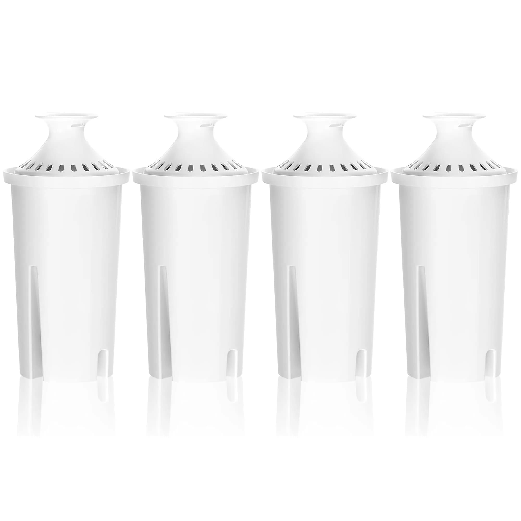Overbest Pitcher Water Filter Replacement 4 Count (1.89 L / 64 Fl Oz) | NSF Certified for Chlorine Reduction